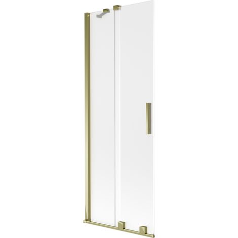 Mexen Velar écran de baignoire 2 volets coulissants 70 x 150 cm, givre, doré - 896-070-000-31-50 (1/2)