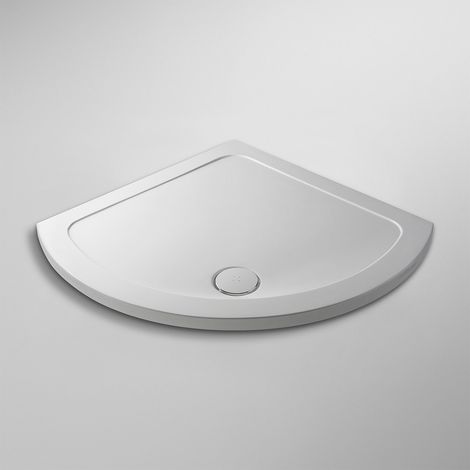 Nuie Pearlstone White Bespoke Single Entry Quadrant Shower Tray 850mm x 850mm (1/3)