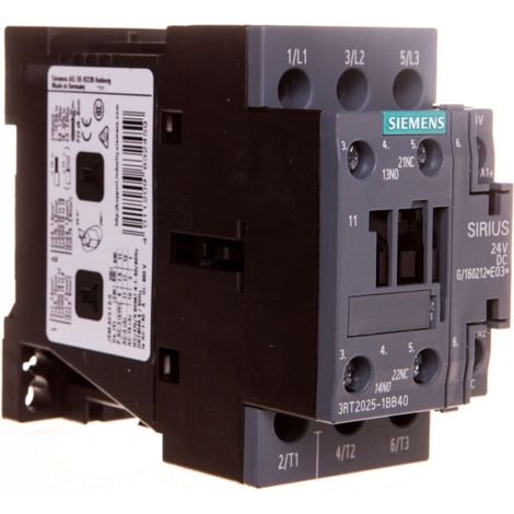 Leistungsschütz 17A 3P 24V DC 1NO 1NC S0 3RT2025-1BB40