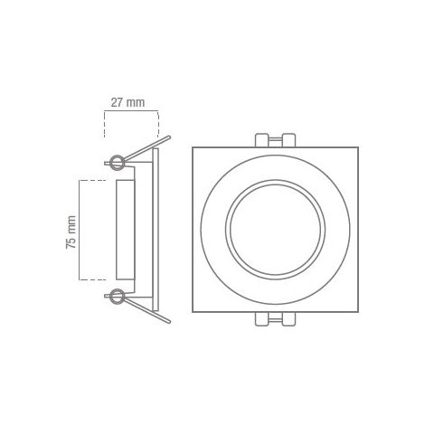 Lámpara matel tilting ring kit aislante resistente fuego policarbonato (1/2)