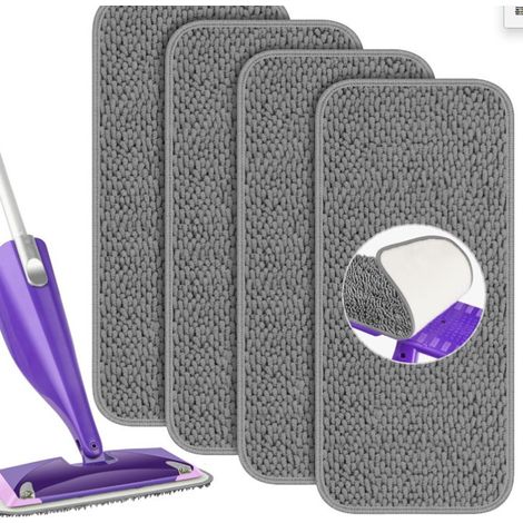 4 recharges épaisses en microfibre pour Swiffer Wet Jet, serpillière lavable et réutilisable, accessoires de nettoyage (1/4)