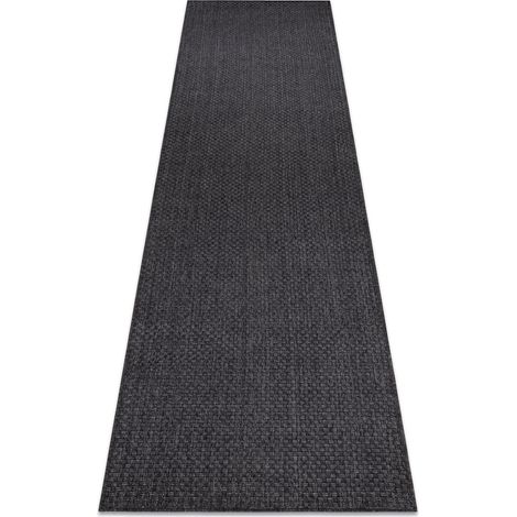 Alfombra de pasillo con refuerzo de goma LOTUS CLOVER 60922 Trébol, jaspeado gris lavable 120 cm grey 120x370 cm (1/5)