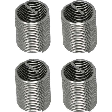 Cyclingcolors – Lot de 4 inserts filetés M10x1 – Acier inoxydable V-coil – Réparation filetage foiré – Renforcement durable pour applications techniques - M10x1x10
