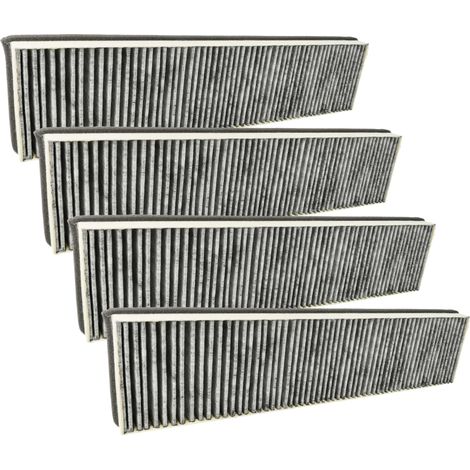 vhbw 4x Filtres à charbon actif compatible avec Miele DA 3360-60, DA 3450-55, DA 3366, DA 3366-60, DA 3350-55, DA 3356-55, DA 3360 hotte aspirante