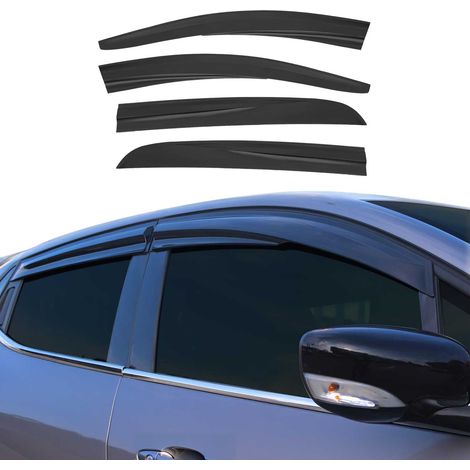 4x Windabweiser Regenabweiser für Opel Corsa D Schrägheck 2006-2015 Acryl Dunkel (1/5)