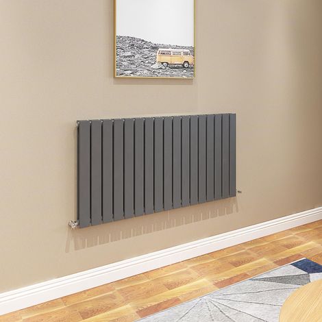 AICA Flat Panel Radiator 600x1156mm Central Heating Double Horizontal Stylish Anthracite (1/5)