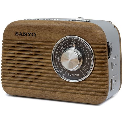 RADIO RETRO BLUETOOTH MARRÓN SANYO