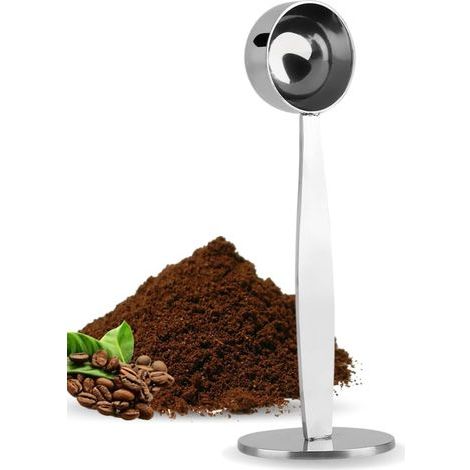Cuillère Doseuse Café, Cuillere A Cafe, Café Mesure Tamper Cuillère en Acier Inoxydable, Petites Cuillères für Kaffee, Coffeeware (1/5)