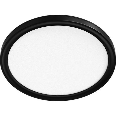 OSRAM Plafonnier noir, 3000 K / 4000 K / 6000 K, blanc chaud, 950 lm, 14 W, 22 cm Ø, polypropylène (PP), angle de faisceau de 120° (1/4)