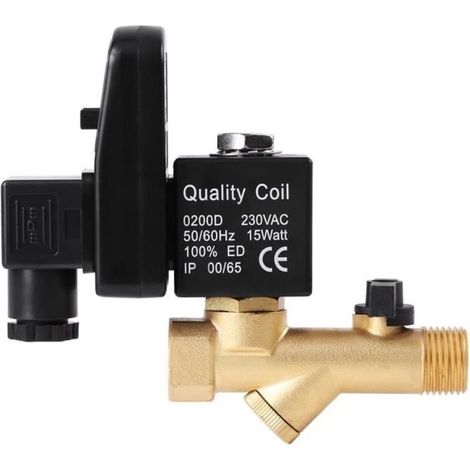 G1 - 2 DN15 Válvula de drenaje automática temporizada electrónica para condensado de compresor de aire (AC230V)