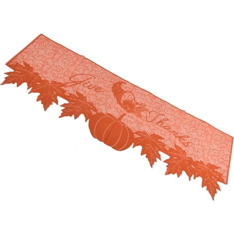 Tischläufer für Thanksgiving, Premium-Polyester, glatte Oberfläche, weiche Textur, hohe Strapazierfähigkeit, Kaminschal für Thanksgiving (1/5)