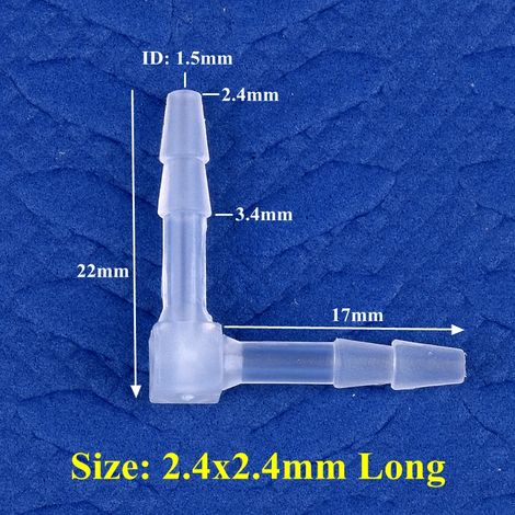 (Longueur 2,4 x 2,4 mm - 50 pièces) Raccords coudés en PP pour aquarium, aérateur de pompe à air, joint en forme de pagode, irrigation de jardin, tuyaux médicaux (1/5)