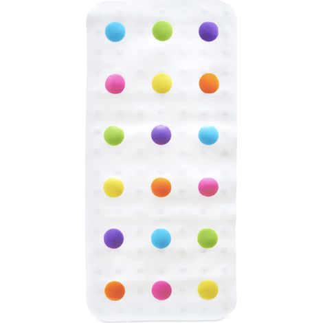Tapis de Bain Bébé Antidérapant Dandy Dots Tapis de Douche Coloré en Bulles Tapis de Bain avec Ventouses Antidérapantes Accessoires Essentiels de Bain pour Bébé (1/5)
