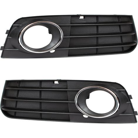 Griglia anteriore Audi A4 B8 07-11 con fari alogeni, paraurti a 3 fasci, cornice cromata, set sinistro + destro (1/2)