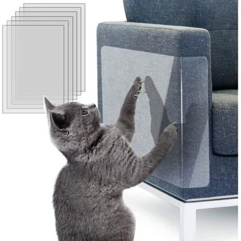 [JAMAIS UTILISÉ] Protecteur de Rayure de Chat, 6 Pièces Protecteurs Anti-Griffes Autocollantes, Protection Anti Griffures Protection canape Chat, Protections-3043cm (1/4)