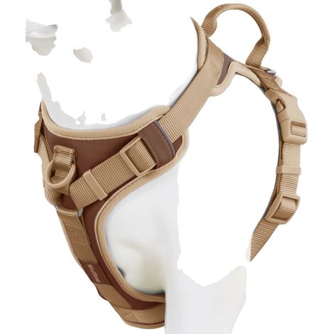 Arnés para perros, diseño antitirones, ajuste regulable, XL-a, color chocolate CC (1/2)