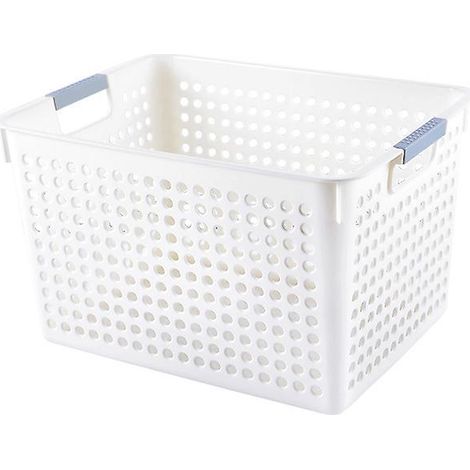 style Petit Panier De Rangement Rectangulaire, Blanc Vintage (1/5)