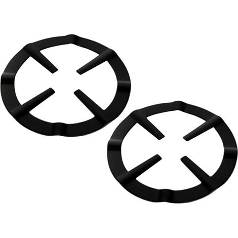 Ensemble de 2 embouts de cuisinière à gaz - Forme en croix - Pour cuisinières à gaz - Support de casserole - Grille - Anneau de support pour machine à expresso, cafetière, four et cuisine