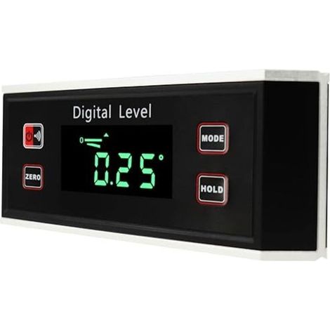 Inclinometro elettronico digitale, goniometro impermeabile IP65 con base magnetica a scanalatura a V. (1/4)