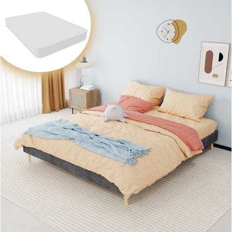 Lit coffre minimaliste moderne 160x200 cm gris en velours, avec matelas, sans tête de lit (1/5)