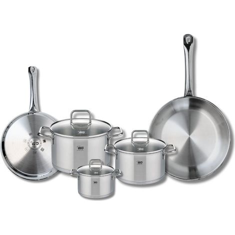 Set de 2 Poêles de cuisson 24 et 28 cm et 3 faitouts 12, 16 et 20 cm Elo Profi Citrin (1/5)