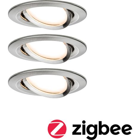 Paulmann 92959 Luminaire à LED encastrable jeu de 3 LED 18 W fer (brossé) (1/5)