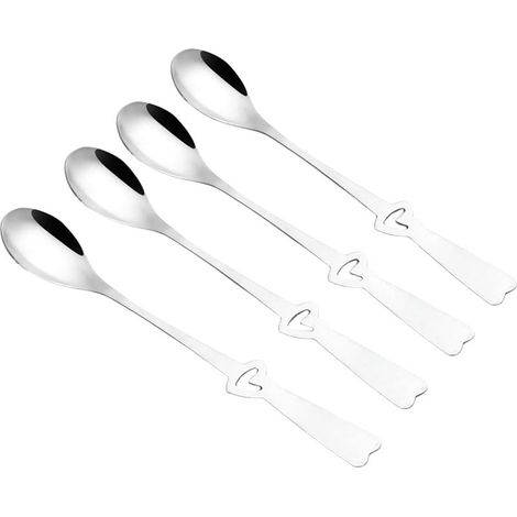 4PSC Home Cuillère à Glace en Forme de Coeur Long Manche Acier (1/5)