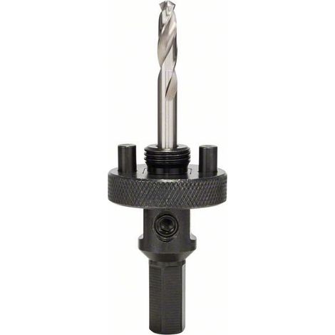 Bosch – Adaptateur vissée 6 pans pour trépans Ø32-210mm – Foret de centrage HSS-G – 2609390034 – Pour béton armé et bois dur