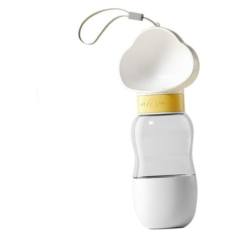 Tragbare, transparente Hunde-Trinkflasche mit integriertem Napf, Wasserspender für Haustiere, Reiseaccessoire, 350 ml oder 200 ml, niedlich und praktisch (1/5)