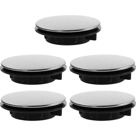 5 Pièces Cache Trou Robinet Évier Acier Inoxydable (1/5)