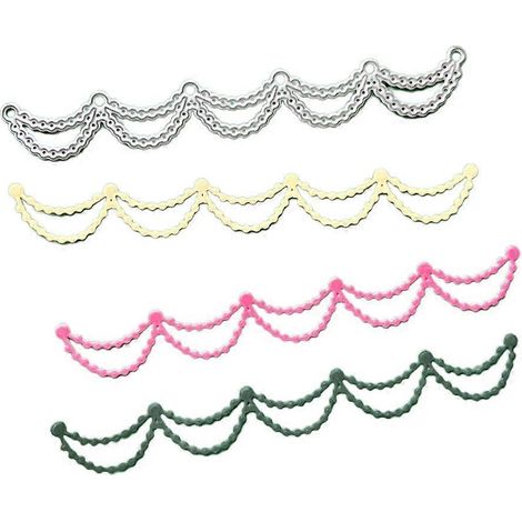 Matrices de découpe à motif de dentelle pour la création de cartes d'anniversaire (1/4)
