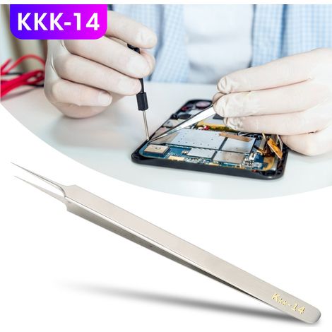 Pince de précision en acier inoxydable trempé pour réparation de téléphone portable - Accessoire Kkk-14