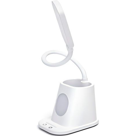 Lampe LED sans fil rechargeable avec compartiment de rangement, luminosité et couleur réglables, idéale pour les étudiants (1/2)