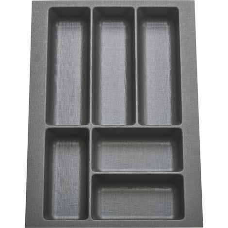 ORGA-BOX 9 Besteckeinsatz anthrazit für Nobilia-Küchen ab 01/25, Schubladenbreite 400 mm