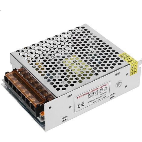 Schaltnetzteil-Treiberadapter aus Aluminiumlegierung, DC24V LED-Bildschirmstreifenleuchte für 3D-Drucker (S-120-24(2 (1/4)