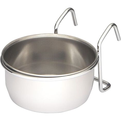 Ciotola in metallo per pappagalli - da appendere - 560 ml (1/2)