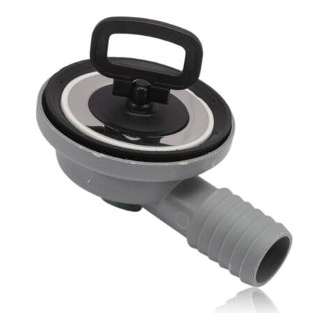Tuyau d'évacuation d'évier en acier inoxydable de 55 mm de diamètre pour camping-car et caravane, avec sortie de tuyau de 20 à 25 mm et coude à 90°. (1/5)