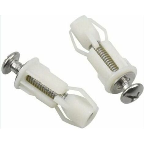 2pcs Vis D'expansion pour Couvercle de Toilette Fixation Abattant WC Vis pour Lunette Toilette Ensemble de Fixation Pièces de Rechange pour Couvercle de Toilette