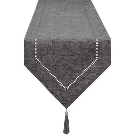 1pc Chemin de Table Lin Gris 32 x 180 cm, Chemin de Table de Haute Qualité, Chemin de Table Uni, Moderne, Facile d'entretien pour Table à Manger, Table Basse, Restaurant, Décoration (1/5)