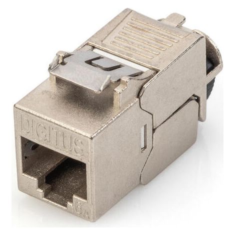Digitus Módulo Keystone Cat-6A Apantallado - 24 Unidades - RJ45 - Diseñable - 500 MHz 10GBase-T - Clip metálico - Sin Herramientas (1/4)