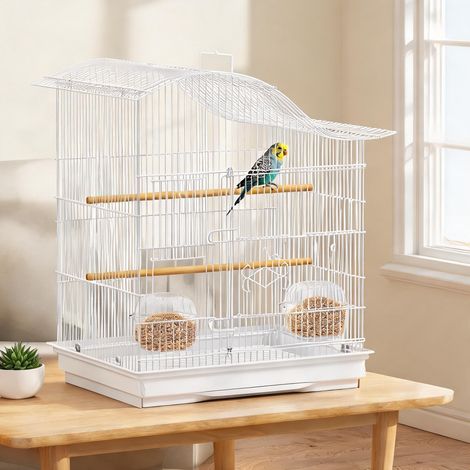 Cage pour oiseaux bianco en metallo Plastica 47,5 x 36 x 54,5 cm (1/5)