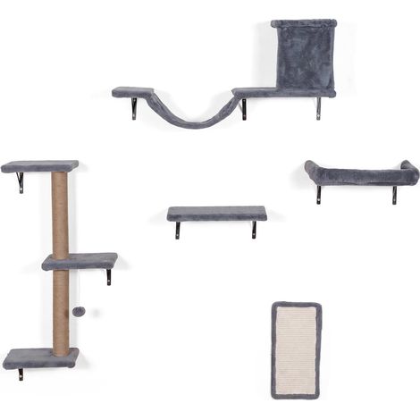 COSTWAY Mensole da Parete per Gatti Set da 5 Pezzi (1/5)