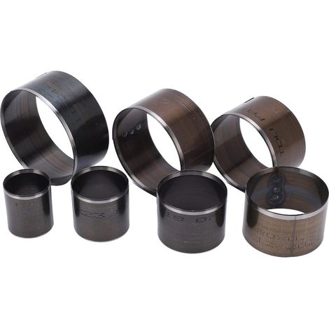 Lntyq Set mit 7 runden Leder-Schneidewerkzeugen, hohlen Ausstechformen aus Kunststoff für DIY-Gummi (1/5)