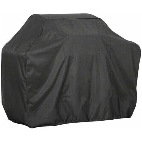 Housse De Barbecue En Tissu Oxford 210D Noir Recouvert D'Argent, Imperméable, Résistante, Indéchirable Et Anti-Poussière, Adaptée Pour BBQ, Gril à Gaz, Gril Électrique Au Charbon, 145x61x117CM (1/5)