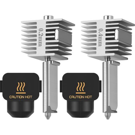 Upgrade A1/A1 Mini Hotend 2pcs 0.2mm+0.4mm Stainless Steel Nozzle Quick-SwapIntegrated StructureFast Speed (1/5)