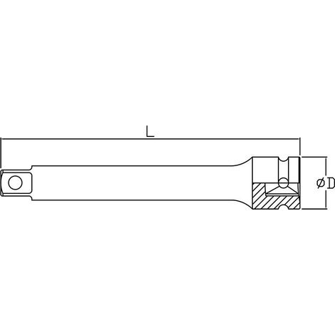 Rallonge d'impact pour douille 1 pouce 250 mm