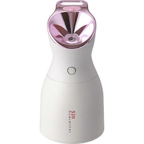 Vaporisateur vapeur, humidificateur à brume chaude nano-ionique hydratant, rose spa -- (1/5)