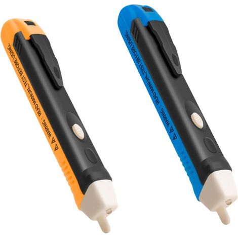 Elektrische Anzeige 90-1000 V kontaktlose Steckdose Wand AC Spannungsdetektor Sensor Tester Stift LED-Licht 110-220 (Gelb)