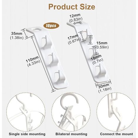 10 Pièces Cintre Gain de Place