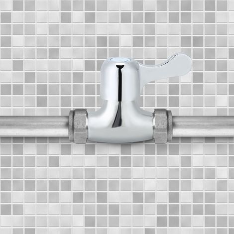 Robinet d'arrêt coudé en cuivre à filetage G1/2" vers G1/2", vanne de régulation d'eau pour robinet de salle de bain (1/5)